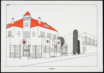 Auberge, de Une Cité Moderne, Dessins de Rob Mallet-Stevens Architecte, 1987